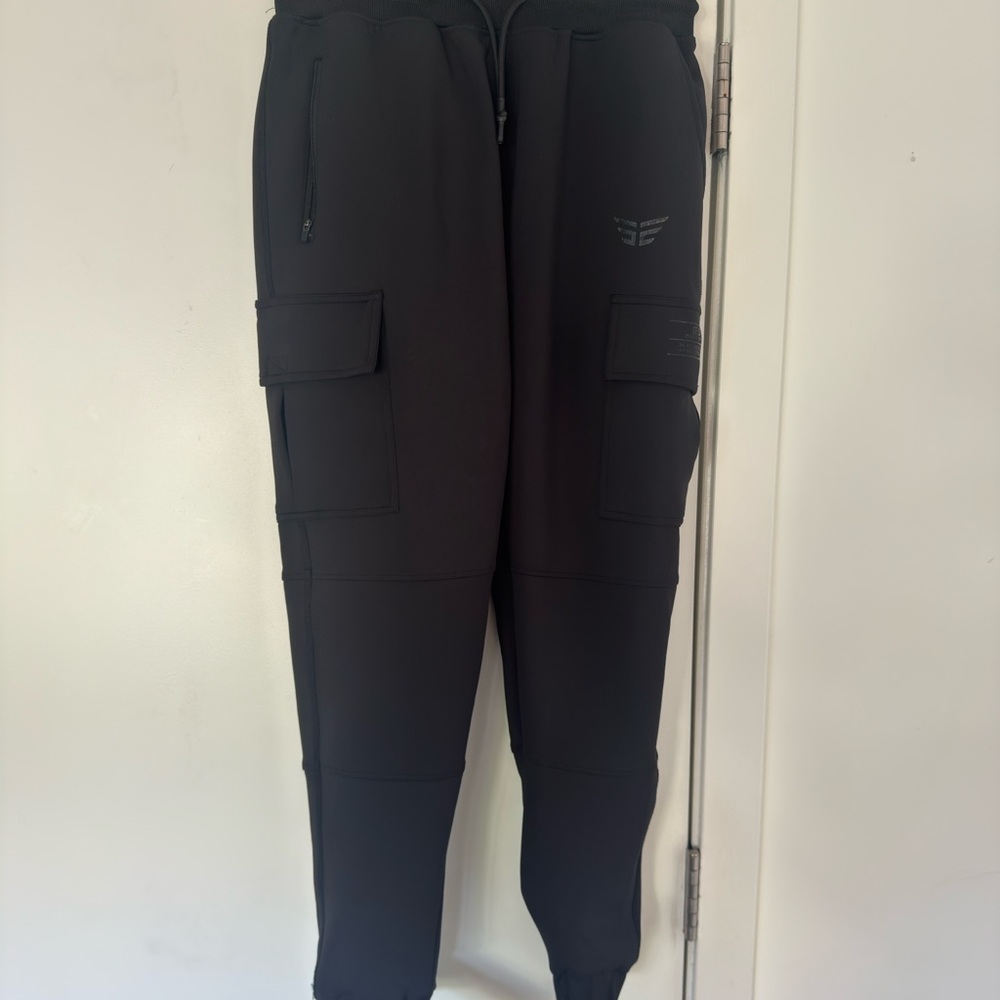 Edge Black Cargo Pants for Men